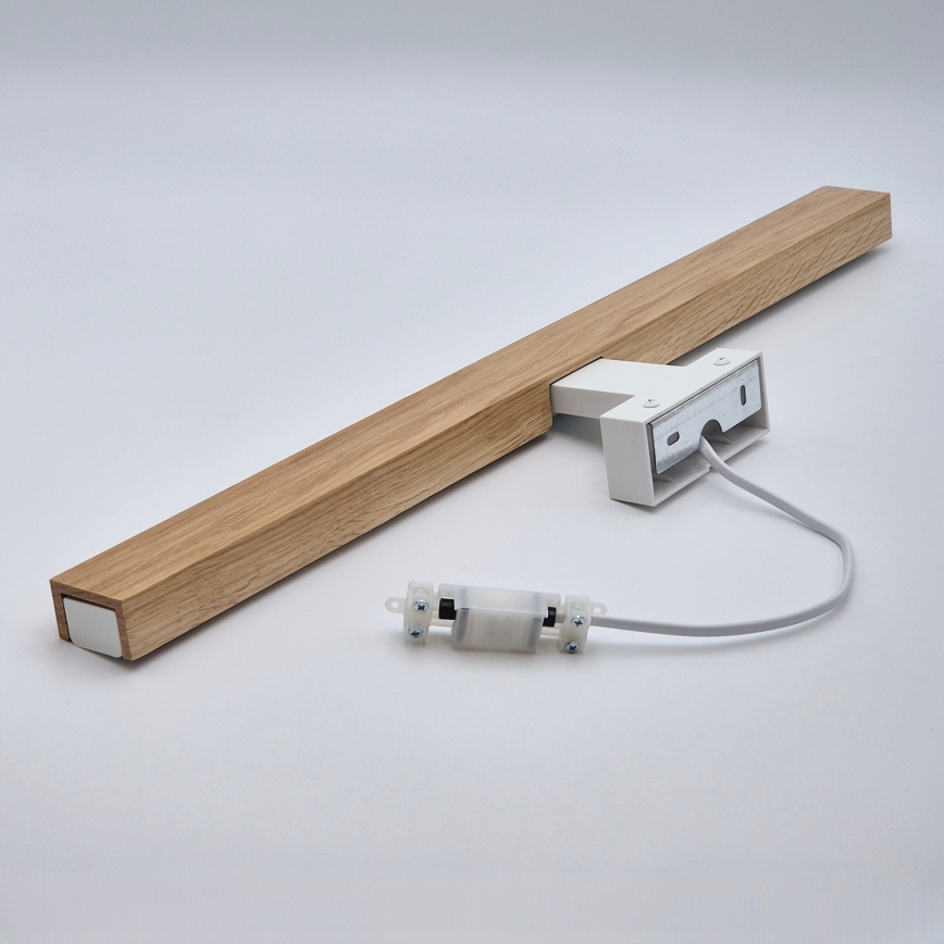 Brilagi - LED Bathroom mirror lighting WOODY MIRROR LED/12W/230V 60 cm IP44 oak/white