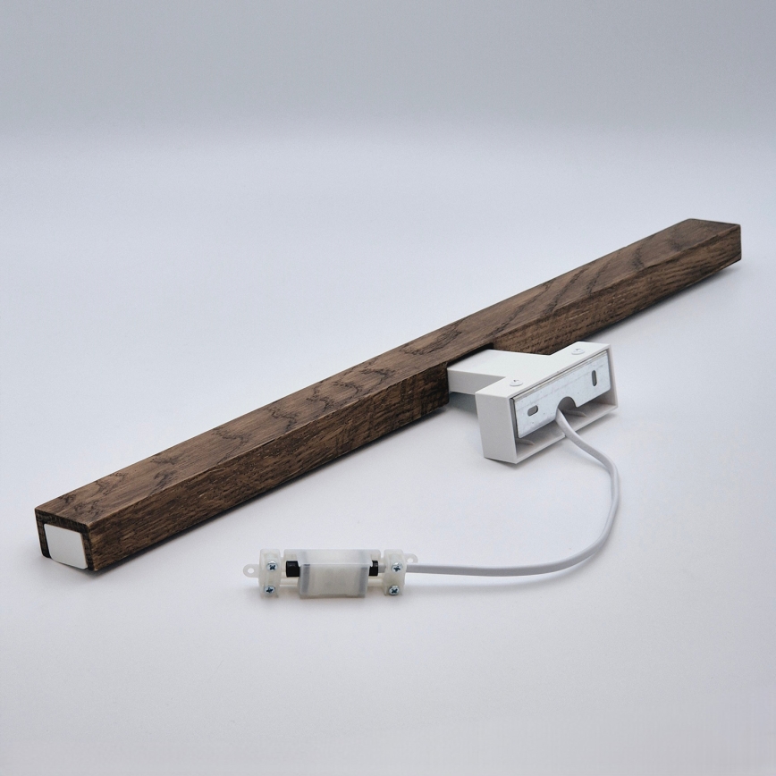 Brilagi - LED Bathroom mirror lighting WOODY MIRROR LED/12W/230V 60 cm IP44 oak walnut/white