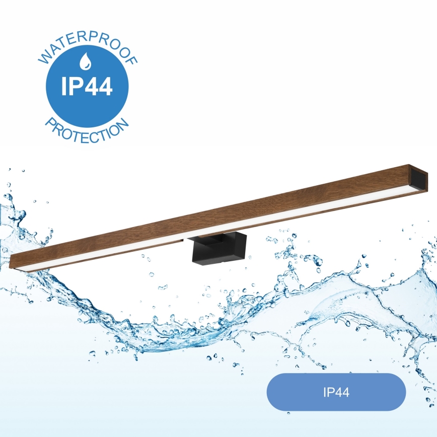 Brilagi - LED Bathroom mirror lighting WOODY MIRROR LED/15W/230V 90 cm IP44 oak cherry/black