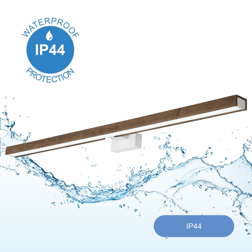 Brilagi - LED Bathroom mirror lighting WOODY MIRROR LED/15W/230V 90 cm IP44 oak walnut/white