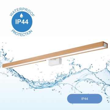 Brilagi - LED Bathroom mirror lighting WOODY MIRROR LED/15W/230V 90 cm IP44 oak/white
