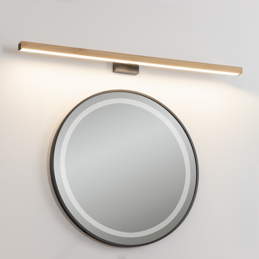 Brilagi - LED Bathroom mirror lighting WOODY MIRROR LED/15W/230V 90 cm IP44 oak/black