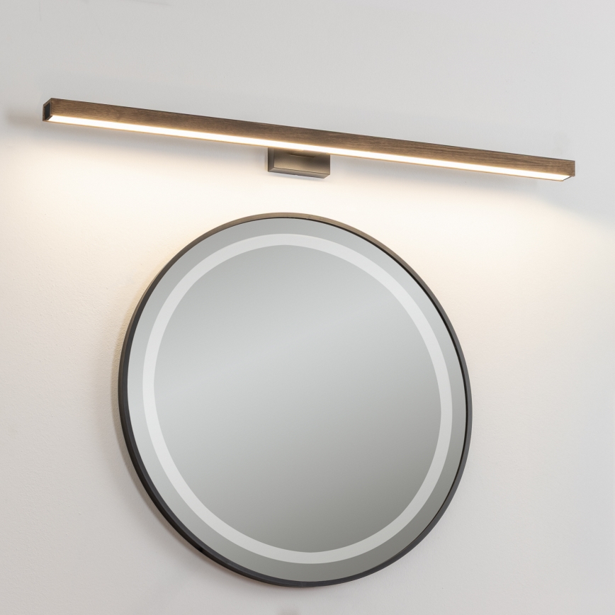 Brilagi - LED Bathroom mirror lighting WOODY MIRROR LED/15W/230V 90 cm IP44 oak walnut/black