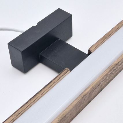 Brilagi - LED Bathroom mirror lighting WOODY MIRROR LED/15W/230V 90 cm IP44 oak walnut/black