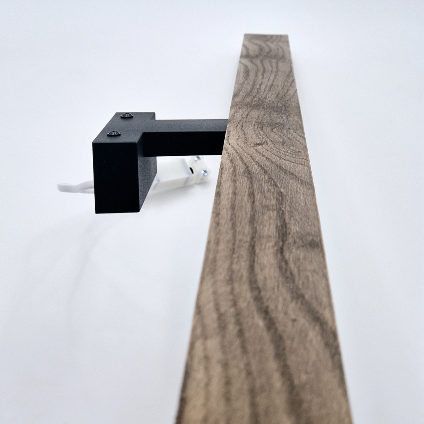 Brilagi - LED Bathroom mirror lighting WOODY MIRROR LED/15W/230V 90 cm IP44 oak walnut/black