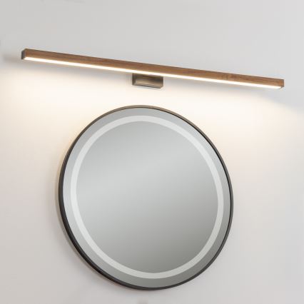 Brilagi - LED Bathroom mirror lighting WOODY MIRROR LED/15W/230V 90 cm IP44 oak cherry/black