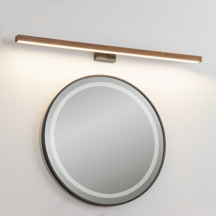 Brilagi - LED Bathroom mirror lighting WOODY MIRROR LED/15W/230V 90 cm IP44 oak cherry/black