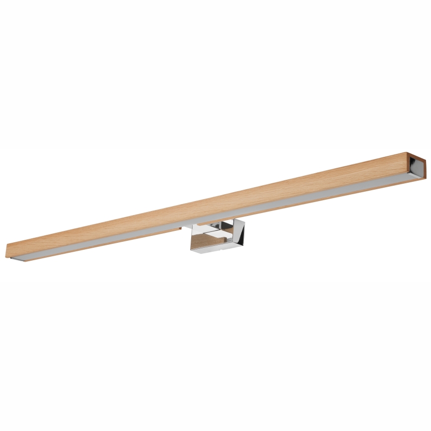 Brilagi - LED Bathroom mirror lighting WOODY MIRROR LED/15W/230V 90 cm IP44 oak/shiny chrome