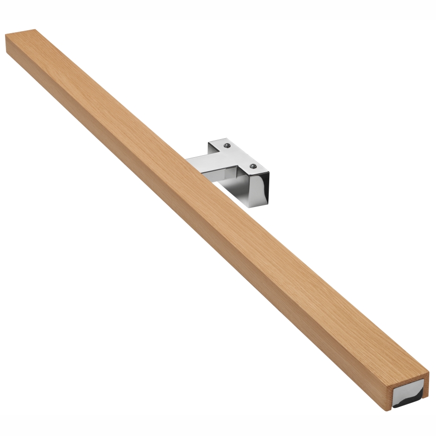 Brilagi - LED Bathroom mirror lighting WOODY MIRROR LED/15W/230V 90 cm IP44 oak/shiny chrome