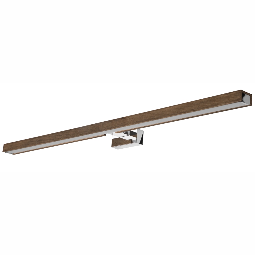 Brilagi - LED Bathroom mirror lighting WOODY MIRROR LED/15W/230V 90 cm IP44 oak walnut/shiny chrome