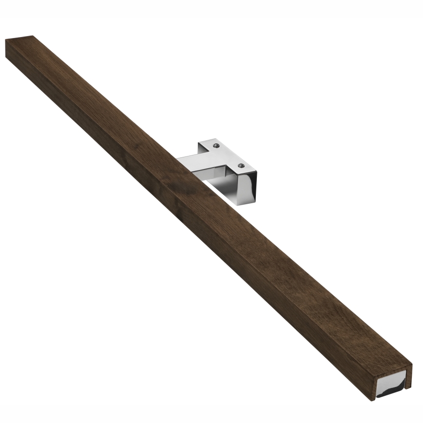 Brilagi - LED Bathroom mirror lighting WOODY MIRROR LED/15W/230V 90 cm IP44 oak walnut/shiny chrome