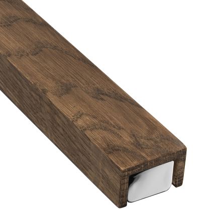 Brilagi - LED Bathroom mirror lighting WOODY MIRROR LED/15W/230V 90 cm IP44 oak walnut/shiny chrome