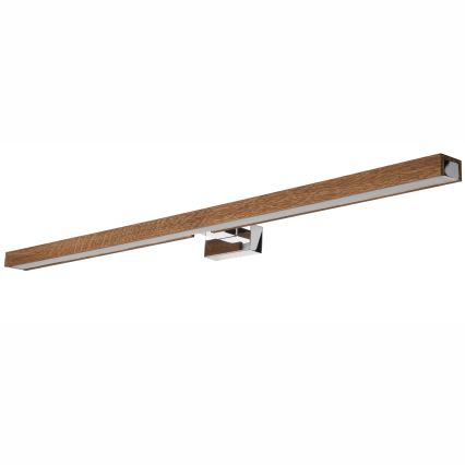 Brilagi - LED Bathroom mirror lighting WOODY MIRROR LED/15W/230V 90 cm IP44 oak cherry/shiny chrome