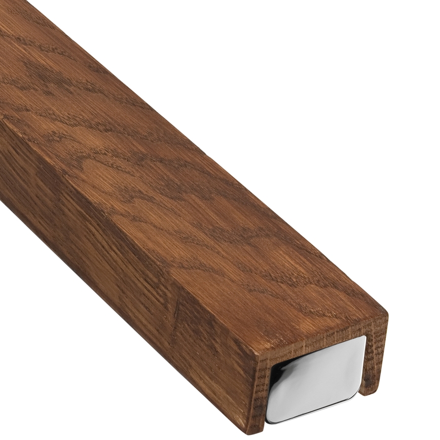 Brilagi - LED Bathroom mirror lighting WOODY MIRROR LED/15W/230V 90 cm IP44 oak cherry/shiny chrome