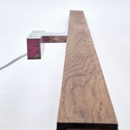 Brilagi - LED Bathroom mirror lighting WOODY MIRROR LED/15W/230V 90 cm IP44 oak cherry/shiny chrome