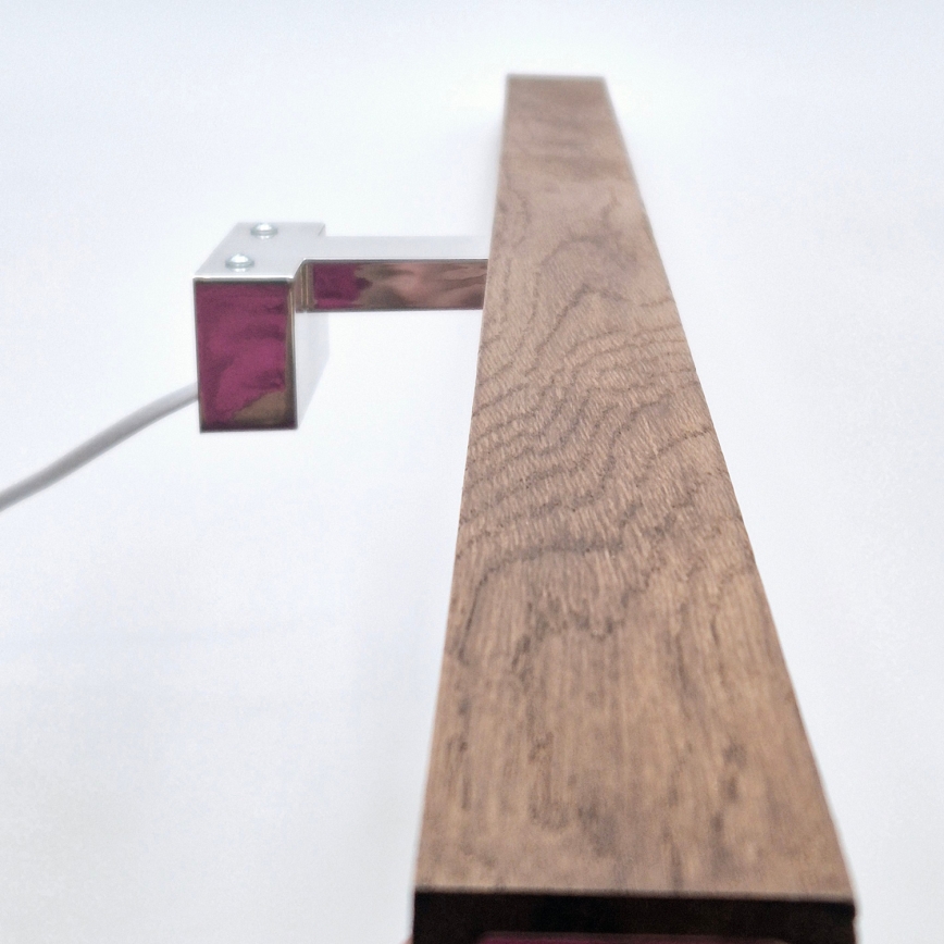 Brilagi - LED Bathroom mirror lighting WOODY MIRROR LED/15W/230V 90 cm IP44 oak cherry/shiny chrome