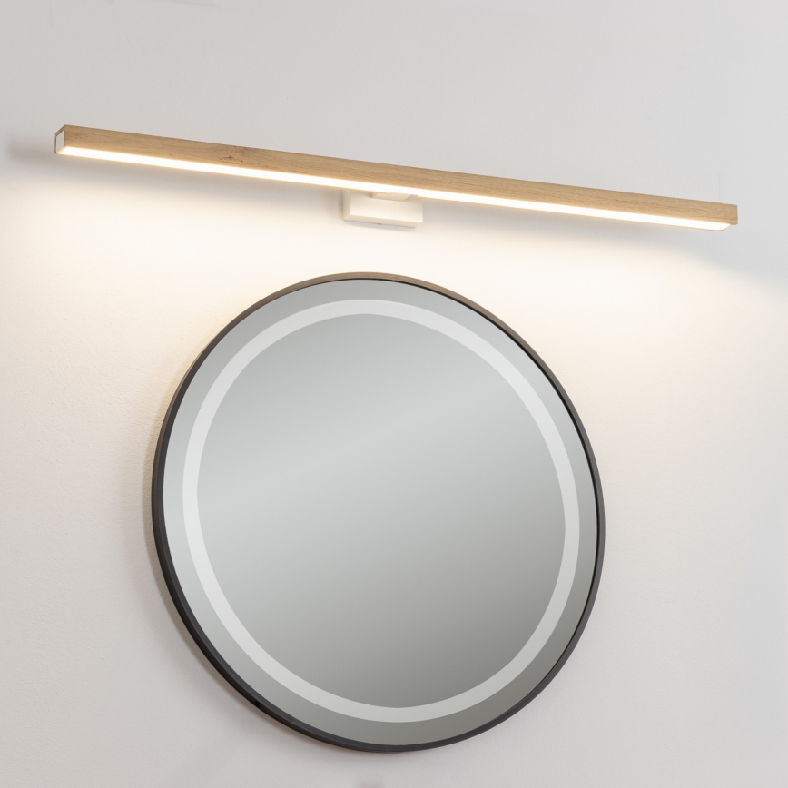 Brilagi - LED Bathroom mirror lighting WOODY MIRROR LED/15W/230V 90 cm IP44 oak/white