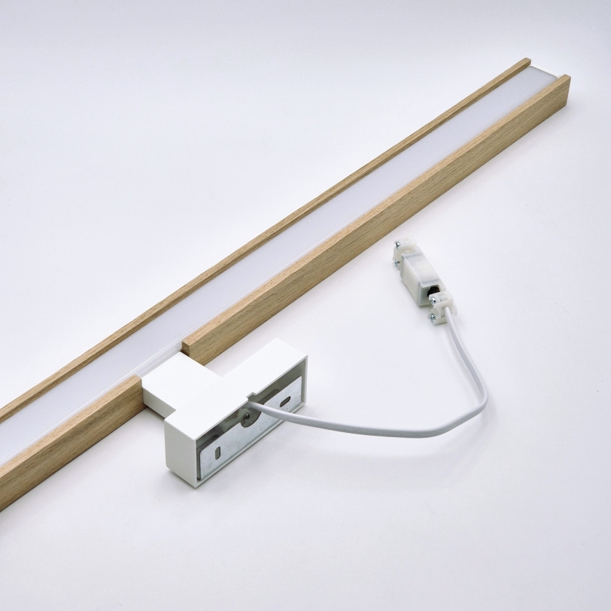 Brilagi - LED Bathroom mirror lighting WOODY MIRROR LED/15W/230V 90 cm IP44 oak/white