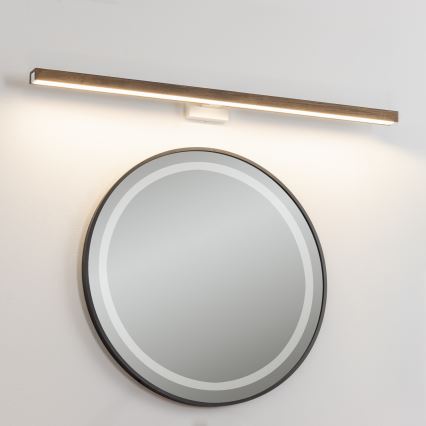 Brilagi - LED Bathroom mirror lighting WOODY MIRROR LED/15W/230V 90 cm IP44 oak walnut/white