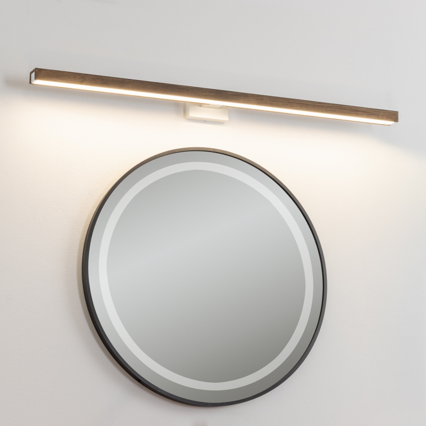 Brilagi - LED Bathroom mirror lighting WOODY MIRROR LED/15W/230V 90 cm IP44 oak walnut/white