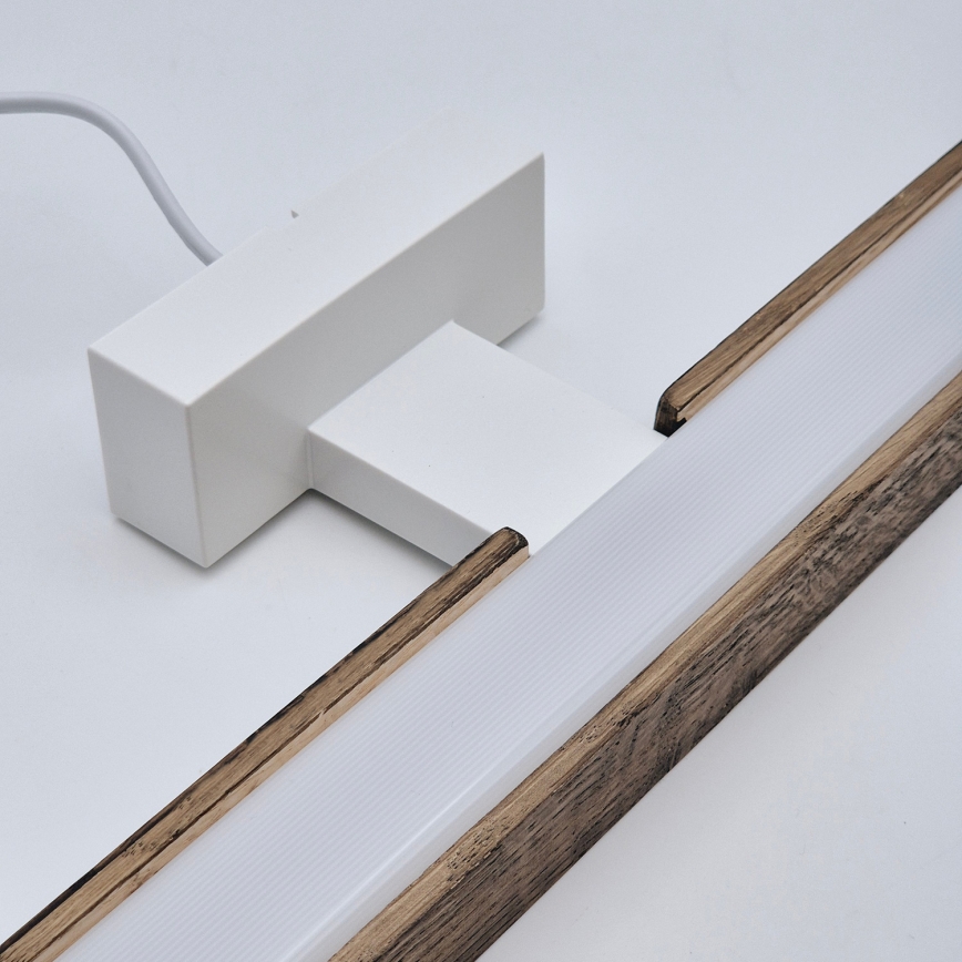 Brilagi - LED Bathroom mirror lighting WOODY MIRROR LED/15W/230V 90 cm IP44 oak walnut/white