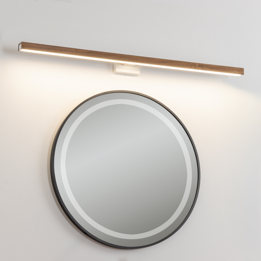 Brilagi - LED Bathroom mirror lighting WOODY MIRROR LED/15W/230V 90 cm IP44 oak cherry/white