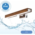 Brilagi - LED Bathroom mirror lighting WOODY MIRROR LED/8W/230V 40 cm IP44 oak cherry/shiny chrome