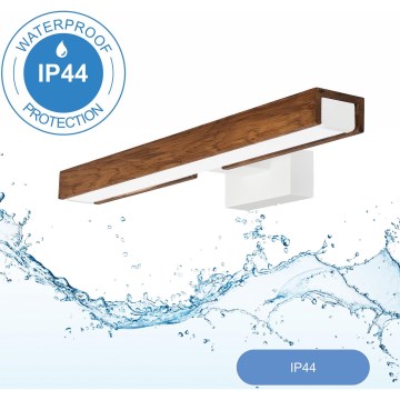 Brilagi - LED Bathroom mirror lighting WOODY MIRROR LED/8W/230V 40 cm IP44 oak cherry/white