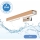 Brilagi - LED Bathroom mirror lighting WOODY MIRROR LED/8W/230V 40 cm IP44 oak/shiny chrome