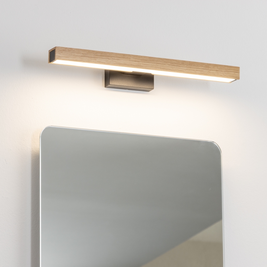 Brilagi - LED Bathroom mirror lighting WOODY MIRROR LED/8W/230V 40 cm IP44 oak/black