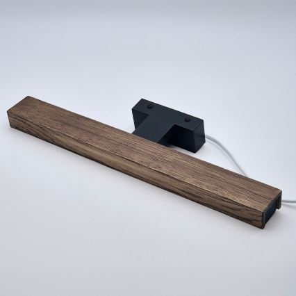 Brilagi - LED Bathroom mirror lighting WOODY MIRROR LED/8W/230V 40 cm IP44 oak walnut/black