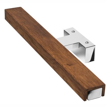 Brilagi - LED Bathroom mirror lighting WOODY MIRROR LED/8W/230V 40 cm IP44 oak cherry/shiny chrome