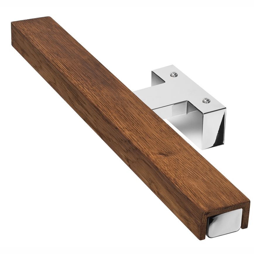 Brilagi - LED Bathroom mirror lighting WOODY MIRROR LED/8W/230V 40 cm IP44 oak cherry/shiny chrome