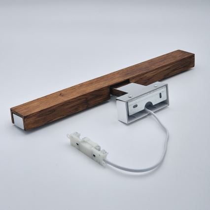 Brilagi - LED Bathroom mirror lighting WOODY MIRROR LED/8W/230V 40 cm IP44 oak cherry/shiny chrome