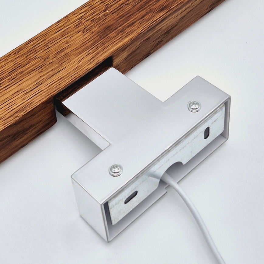 Brilagi - LED Bathroom mirror lighting WOODY MIRROR LED/8W/230V 40 cm IP44 oak cherry/shiny chrome