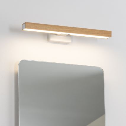 Brilagi - LED Bathroom mirror lighting WOODY MIRROR LED/8W/230V 40 cm IP44 oak/white