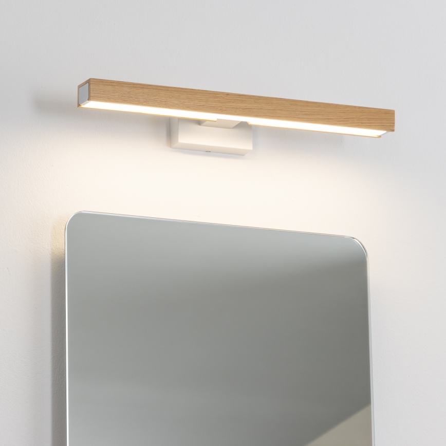 Brilagi - LED Bathroom mirror lighting WOODY MIRROR LED/8W/230V 40 cm IP44 oak/white