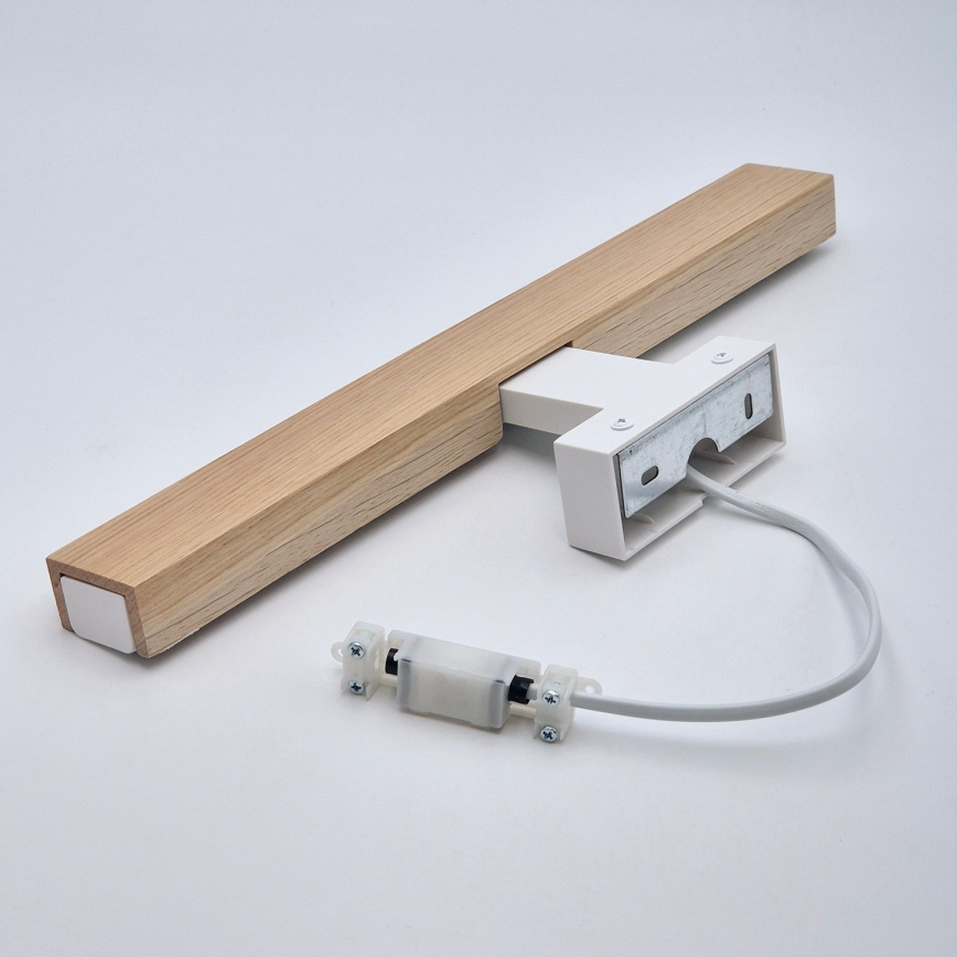 Brilagi - LED Bathroom mirror lighting WOODY MIRROR LED/8W/230V 40 cm IP44 oak/white