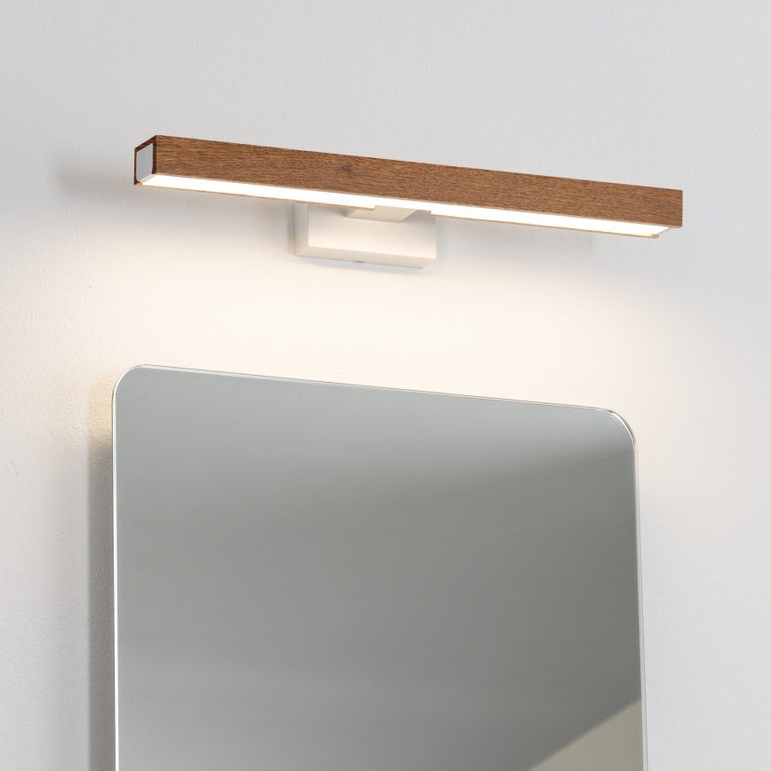 Brilagi - LED Bathroom mirror lighting WOODY MIRROR LED/8W/230V 40 cm IP44 oak cherry/white