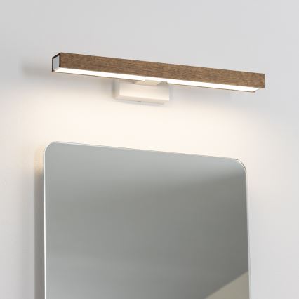 Brilagi - LED Bathroom mirror lighting WOODY MIRROR LED/8W/230V 40 cm IP44 oak walnut/white
