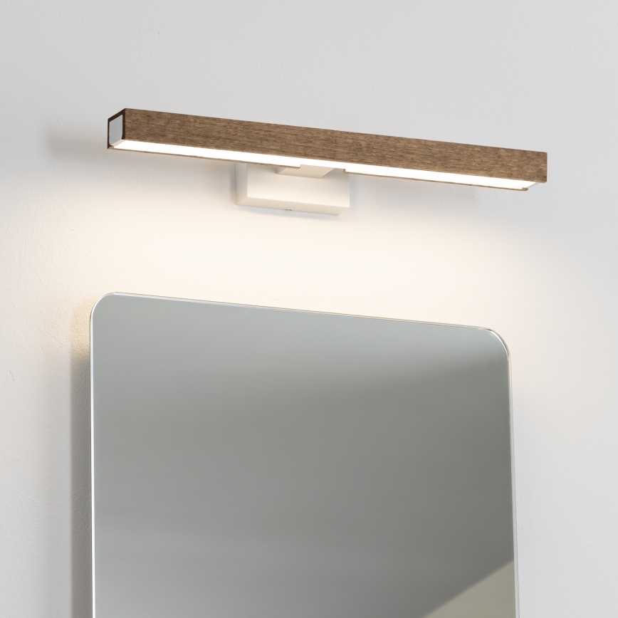 Brilagi - LED Bathroom mirror lighting WOODY MIRROR LED/8W/230V 40 cm IP44 oak walnut/white