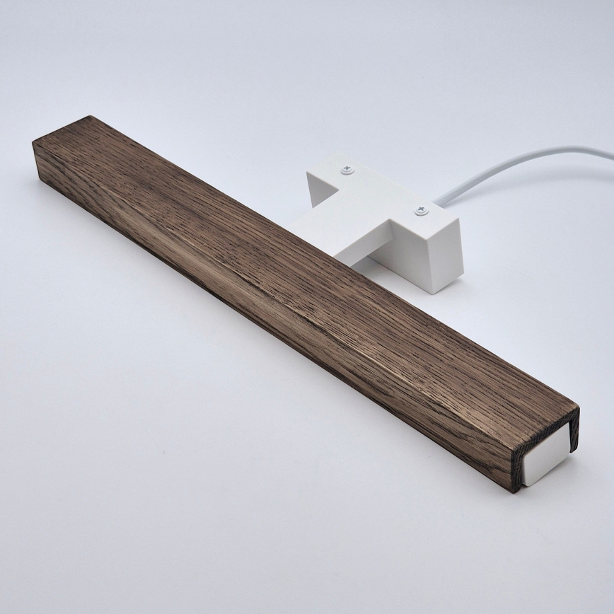 Brilagi - LED Bathroom mirror lighting WOODY MIRROR LED/8W/230V 40 cm IP44 oak walnut/white