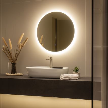 Brilagi - LUNA LED Bathroom Mirror 19W/230V Ø 60 cm IP44 CRI 90 Dimmable + CCT