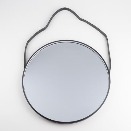 Brilagi - PALANZO LED Bathroom Mirror LED/19W/230V Ø 60 cm Black IP44 CRI 90 Dimmable + CCT
