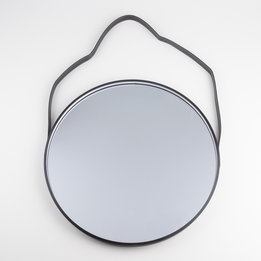 Brilagi - PALANZO LED Bathroom Mirror LED/19W/230V Ø 60 cm Black IP44 CRI 90 Dimmable + CCT