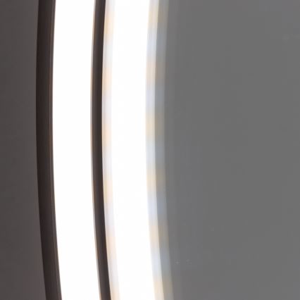 Brilagi - PALANZO LED Bathroom Mirror LED/19W/230V Ø 60 cm Black IP44 CRI 90 Dimmable + CCT