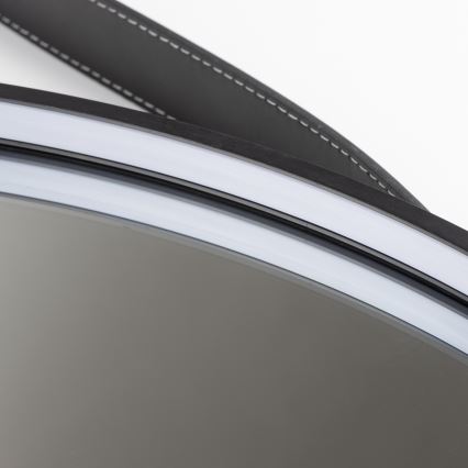 Brilagi - PALANZO LED Bathroom Mirror LED/19W/230V Ø 60 cm Black IP44 CRI 90 Dimmable + CCT