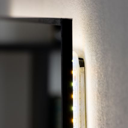 Brilagi - LED Bathroom Mirror SUELLO LED/30W/230V 60x90 cm Black IP44 CRI 90 Dimmable + CCT