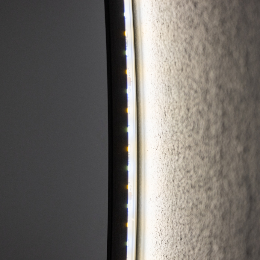 Brilagi - LED Bathroom Mirror VENA BLACK LED/26W/230V Ø 80 cm IP44 CRI 90 dimmable + CCT