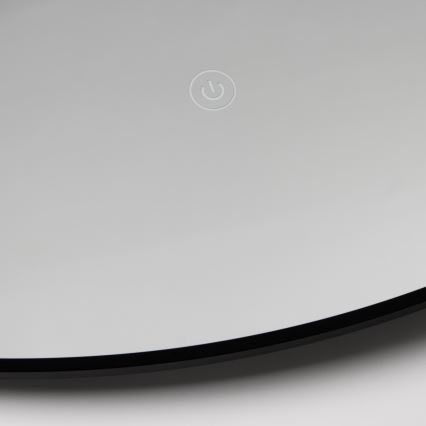 Brilagi - LED Bathroom Mirror VENA BLACK LED/26W/230V Ø 80 cm IP44 CRI 90 dimmable + CCT